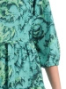 Elegancka zielona sukienka rozkloszowana w kwiaty – kobiecy fason midi na jesień 35490