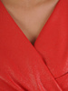 Sukienka wyszczuplająca talię, czerwona kreacja kopertowa 25113