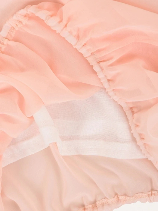 Pudrowa bluzka oversize z rękawami kimono – luźny fason zapewniający swobodę ruchów 42057