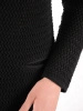Elegancki czarny sweter damski rozpinany – prosty krój z kieszeniami na jesień 38973