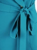 Szmaragdowa sukienka kopertowa na święta i przyjęcia – wysmuklający krój z rękawem 3/4 37178