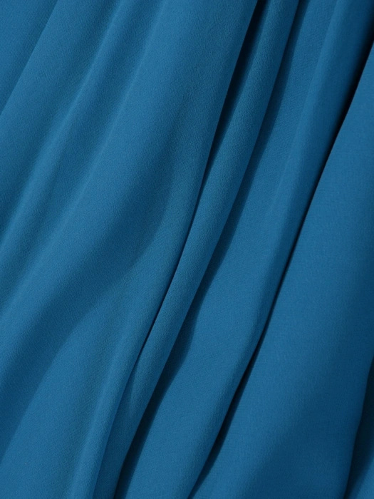 Elegancka sukienka rozkloszowana midi na wesele morska – cekinowy pasek podkreślający talię 30142