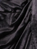 Grafitowa wizytowa sukienka midi z dekoltem v – maskujący marszczony fason z rękawem 3/4 18792