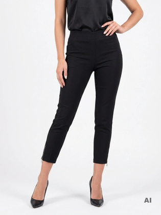 Eleganckie czarne rybaczki plus size z podwyższonym stanem – wyszczuplające optycznie i podkreślające nogi 34874