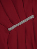 Bordowa sukienka midi, elegancka kreacja z rozcięciem 27092