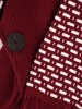 Elegancki sweter damski w odcieniu bordo – luźny, swobodny krój z dekoracyjnym wiązaniem 42164