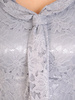 Rozkloszowana sukienka z koronki, kreacja z ozdobnym kołnierzem 30216
