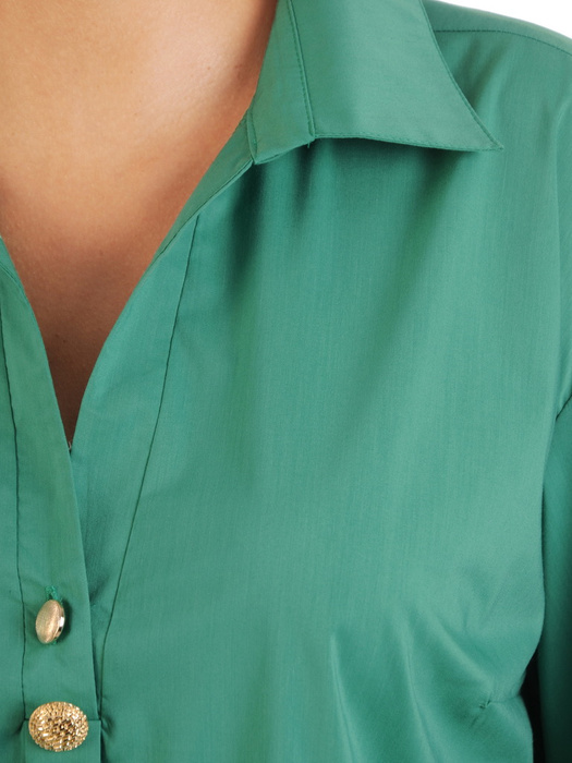 Damska zielona bluzka koszulowa 33059