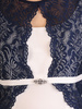 Elegancka sukienka damska z łączonych materiałów 32467