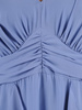 Szyfonowa sukienka podkreślająca biust, kreacja z ozdobnymi falbanami  35365