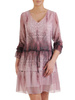 Zwiewna sukienka z modnym sznureczkiem w talii 19706