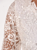 Prosta sukienka z kopertowym dekoltem, kreacja z koronkowym topem 22692