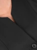 Czarny żakiet damski plus size z okrągłym dekoltem – prosty fason z guzikami, na co dzień i do biura 19042