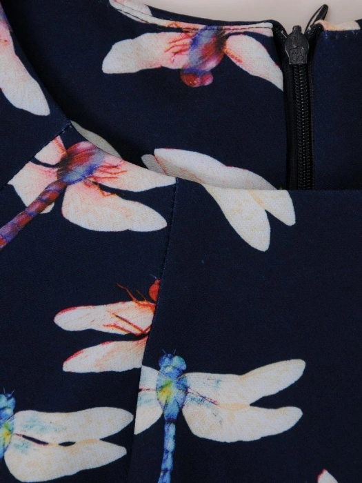 Elegancka sukienka ołówkowa midi w zwierzęcy print – wysmuklający fason modelujący talię 11236