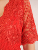 Wieczorowa sukienka o długości maxi, kreacja z koronkowym topem 30306