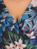 Niebieska rozkloszowana sukienka maxi w kwiaty – zwiewny fason z wiązaniem modelujący sylwetkę 30017