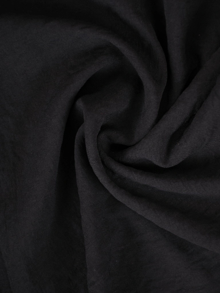 Elegancka czarna koszula damska o prostym kroju z kieszenią – swobodny fason z rękawem kimono do pracy 37136
