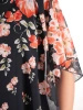 Klasyczna bluzka plus size z krótkim rękawem i kwiatowym wzorem – z fasonem prostym z narzutką, wysmuklająca sylwetkę 38535
