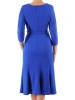 Chabrowa kreacja midi o fasonie syrenki z paskiem – elegancko akcentowana talia 37159
