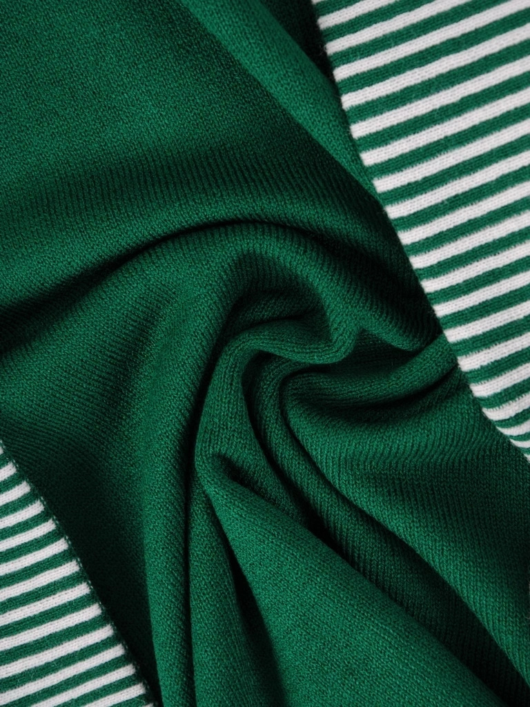 Elegancki sweter damski w paski z narzutką – prosty fason idealny na chłodne dni 38910