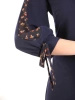 Elegancka sukienka syrenka midi w kwiatowy wzór – efektowne rękawy z kokardami 31718