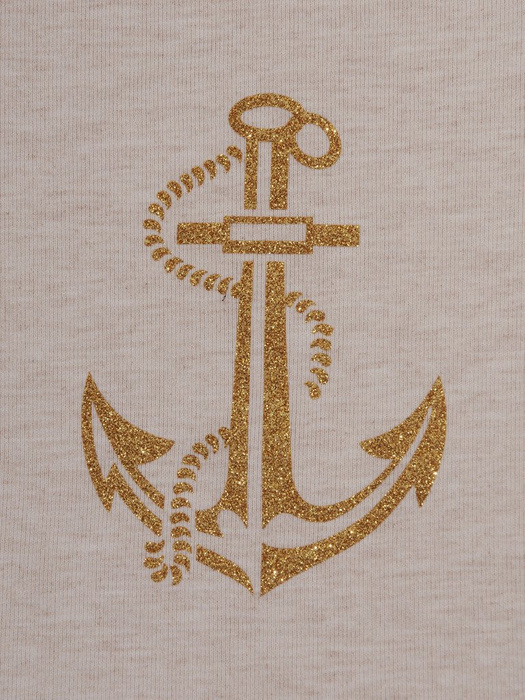 Atrakcyjna bluzka ze złotym nadrukiem 16606