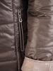 Brązowa pikowana kurtka damska z kapturem 35081