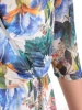 Elegancka sukienka rozkloszowana maxi w kwiaty – wysmuklający fason z kopertowym dekoltem i gumką w talii 37959