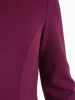 Elegancka sukienka w kolorze fuksji rozkloszowana do kolan – kobiecy fason z rękawem 3/4 wyrównujący proporcje 37389