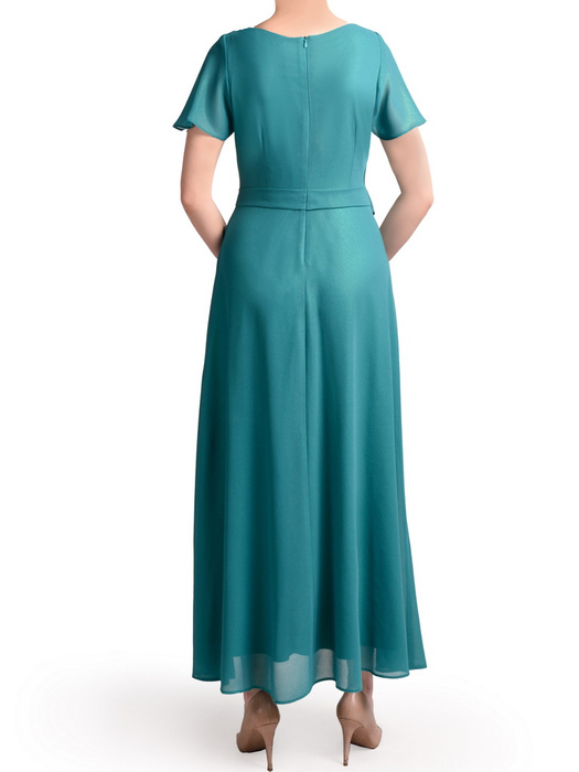 Elegancka sukienka maksi z ozdobnie wyciętym dekoltem 35162