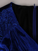 Aksamitna sukienka wyszczuplająca z koronkowymi rękawami 18991
