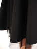 Czarna sukienka damska z tiulowym dołem i rękawkami 33974