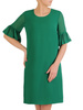 Zielona szyfonowa sukienka z falbanami na rękawach 29289