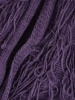Elegancki sweter damski rozpinany w kolorze fioletowym – luźny fason z modnymi frędzlami 40461