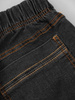 Czarne dżinsy spodnie damskie z gumą w pasie 34901
