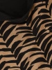 Elegancka bluzka koszulowa damska ciemnobeżowa – luźny fason z rękawem kimono 42322