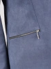 Elegancki żakiet damski do sukienki o prostym kroju – modny fason na zamek w odcieniu jeans 42136