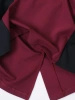 Elegancka sukienka midi o prostym kroju bordowo-czarna – modelujące sylwetkę wstawki z koronką 14700