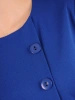 Elegancka sukienka dzianinowa midi chabrowa – prosty fason z dekoracyjnymi plisami 37416