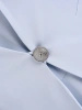 Elegancka garsonka na wesele błękitna – rozkloszowana sukienka midi i prosty żakiet z guzikiem 41585