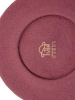Elegancki beret wełniany damski w odcieniu jagodowego różu – francuski model z antenką na chłodne dni 40895