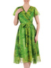 Sukienka kopertowa, zwiewna kreacja z szyfonu 35888