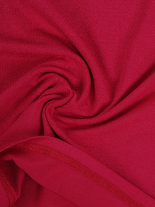 Elegancka amarantowa bluzka wizytowa z wiskozy – prosty fason tuszujący niedoskonałości 10973