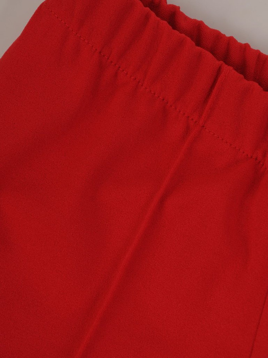 Czerwone spodnie z gumką w pasie 25853