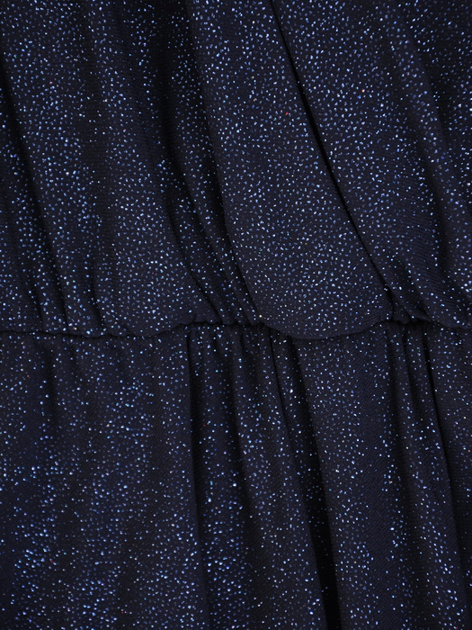 Wieczorowa, kopertowa suknia maxi z połyskującego materiału 34538