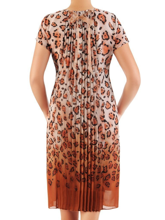 Sukienka z szyfonu, prosta kreacja w modnym wzorze 26646