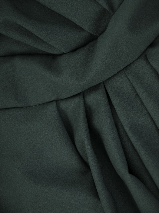 Zielona sukienka maxi z szyfonu, kreacja z kopertowym dekoltem 31162