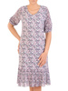 Dzianinowa sukienka z szyfonowymi rękawkami i plisami 30135
