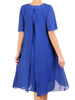 Elegancka sukienka ze zwiewnego szyfonu, kreacja z koronkową lamówką 30697