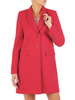Elegancki, czerwony płaszcz damski z kieszeniami 28545